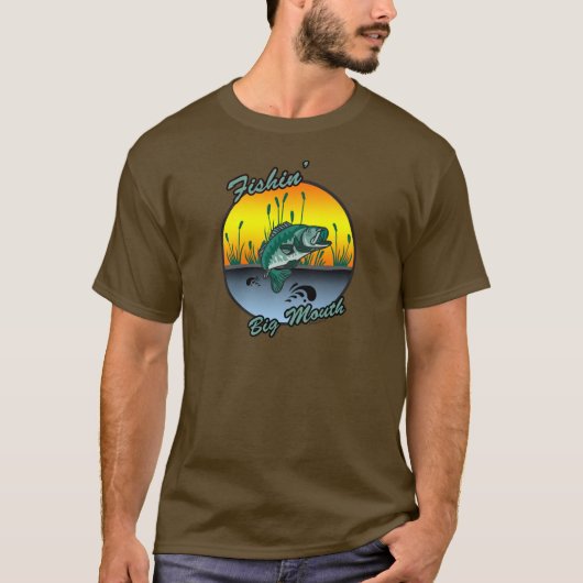 T-shirt Pêche Grosse Bouche Chemises de pêche (Devant)