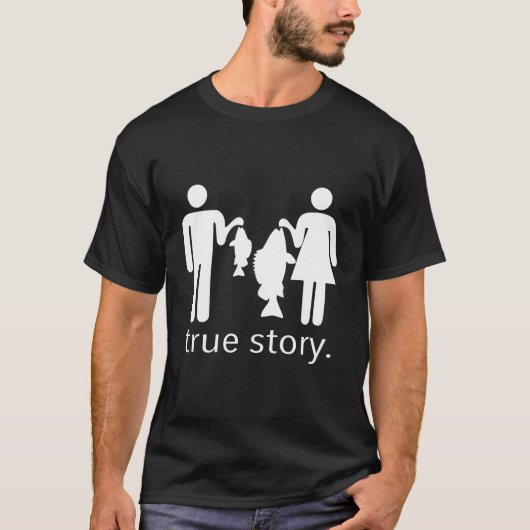 T-shirt Pêche Histoire Vraie (Devant)