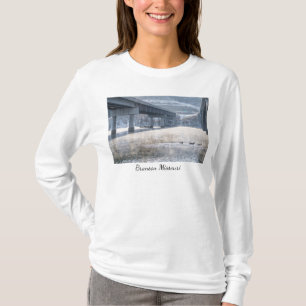 T-shirt Pêche hivernale brumeuse sur le lac Taneycomo à ma