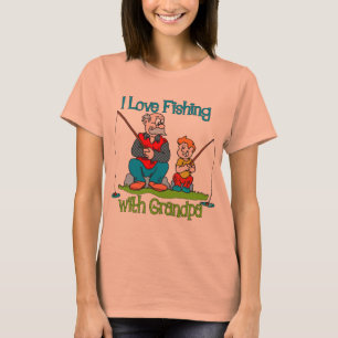 T-shirt Pêche - I Love Pêche avec grand-père