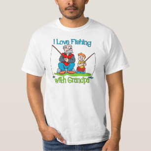 T-shirt Pêche - I Love Pêche avec grand-père