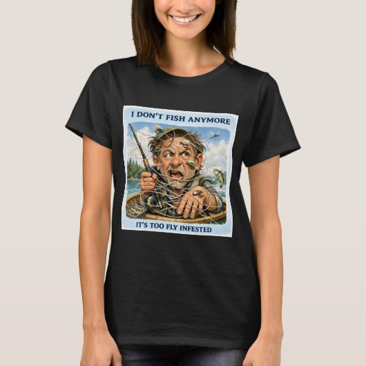 T-shirt Pêche infestée de mouches (Devant)