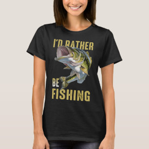 T-shirt Pêche J'aimerais Mieux Pêcher Drôle