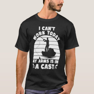 T-shirt Pêche Je ne peux pas travailler aujourd'hui Mon br