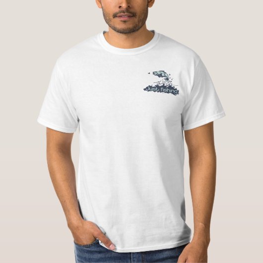 T-shirt Pêche juste le poisson sautant hors de la chemise  (Devant)