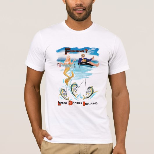T-SHIRT PÊCHE LONG PLAGE ISLAND (Devant)