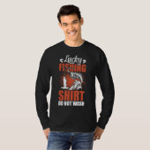 T-shirt Pêche Lucky Fishing Ne Lave Pas Amusant Pêcheur (Devant entier)