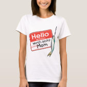 T-shirt Pêche maman Bonjour (Devant)