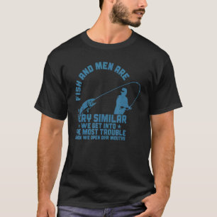 T-shirt Pêche masculine drôle pêcheur poisson et les homme