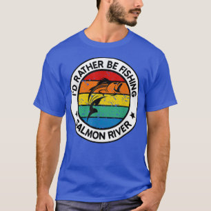 T-shirt Pêche masculine Rivière Saumon Idaho Chinook Coho 