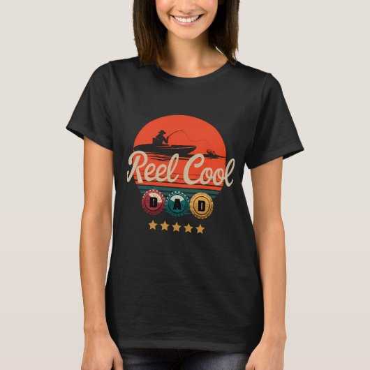 T-shirt Pêche Papa Super Cool (Devant)