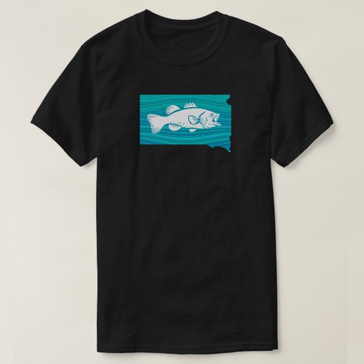T-shirt Pêche par vagues du Dakota du Sud (Design devant)