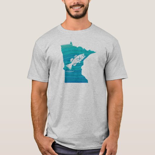 T-shirt Pêche par vagues du Minnesota (Devant)