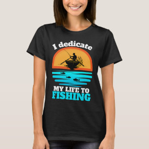 T-shirt Pêché parti – Ne m'attendez pas – Retro coucher de