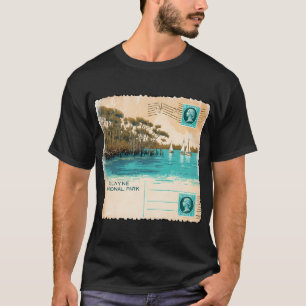 T-shirt Pêche & Pêcheur Drapeau Américain