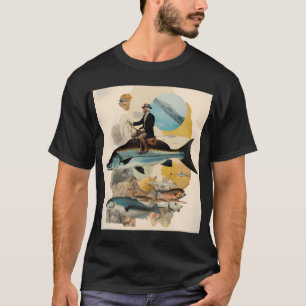 T-shirt Pêche Pêcheur papa cowboy moulinet papa grand-père