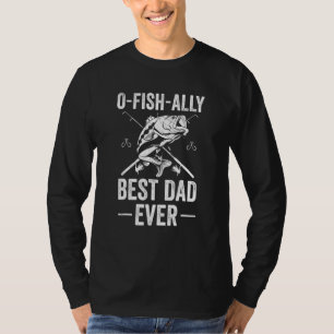 T-shirt Pêche Pour Hommes Papa Pêcheur Meilleur Papa Jamai