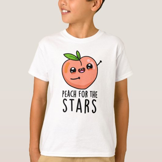 T-shirt Pêche Pour Les Étoiles Drôle Fruit Pun (Devant)