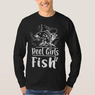 T-shirt Pêche Reel Girls Fish Reel Girls Fish Fish Fish