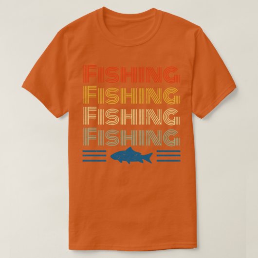 T-shirt Pêche Retro Vintage Angler (Design devant)