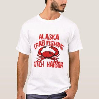 T-shirt Pêche rouge de crabe de l'Alaska de port