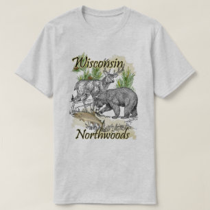 T-shirt Pêche sportive au Wisconsin Northwoods