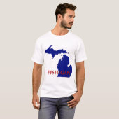 T-shirt pêche sportive pour le Michigan (Devant entier)