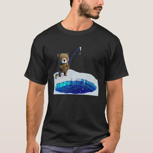 T-shirt Pêche sur glace d'ours mignon (Devant)