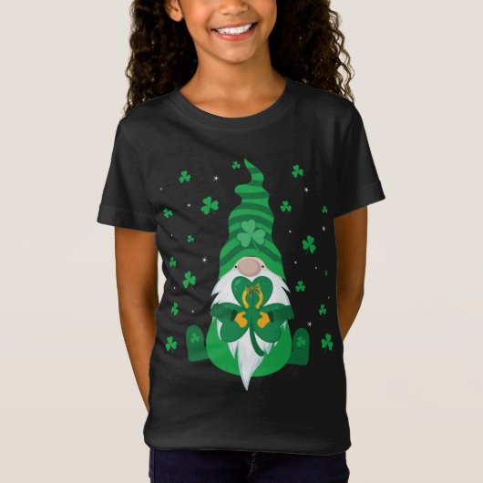T-Shirt Pêche sur glace Gnomie mignonne Flocon d'hiver Gno (Devant)