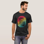 T-shirt Pêche Texte Moins Parler Plus Pêche (Devant entier)