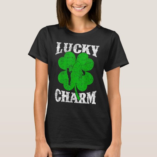 T-shirt Pêche Trèfle Chanceux Pêche Saint-Patrick (Devant)