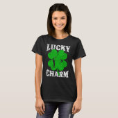 T-shirt Pêche Trèfle Chanceux Pêche Saint-Patrick (Devant entier)