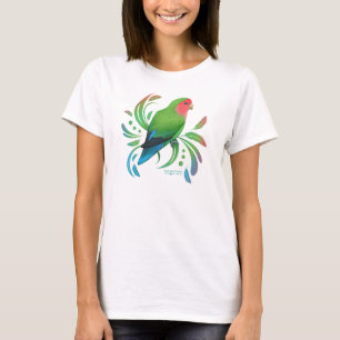 T-shirt Pêche verte face à l'oiseau