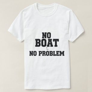 T-shirt Pêche Vintage Gras Pas de Bateau Pas de Problème