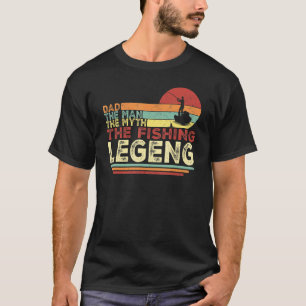 T-shirt Pêche vintage Papa Pêcheur Papa Pour Fête des père