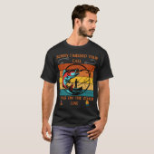 T-shirt Pêche vs Travail (Devant entier)