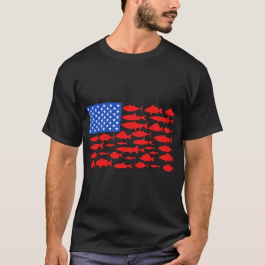 T-shirt Pêcher avec canne à pêche (Devant)