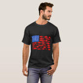 T-shirt Pêcher avec canne à pêche (Devant entier)