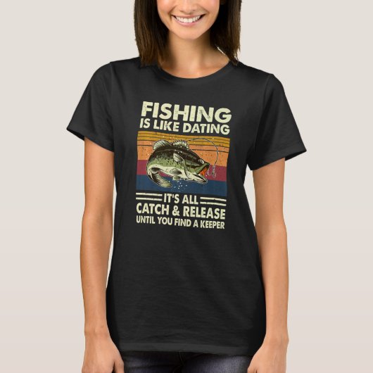 T-shirt Pêcher c'est comme manger c'est tout attraper et r (Devant)