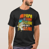 T-shirt Pêcher Drôle Papa Est Mon Nom Pêche Est Mon Jeu (Devant)