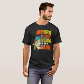 T-shirt Pêcher Drôle Papa Est Mon Nom Pêche Est Mon Jeu (Devant entier)