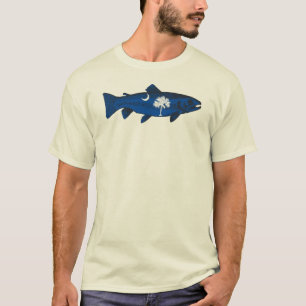 T-shirt Pêcher la truite en Caroline du Sud