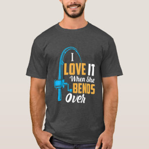 T-shirt Pêcher Pour Les Hommes, J'Aime Quand Elle Se Passe
