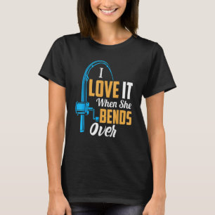 T-shirt Pêcher Pour Les Hommes Je L'Aime Quand Elle Passe