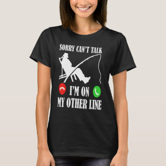 T-shirt Pêcher pour les hommes ne peut pas parler Je suis 