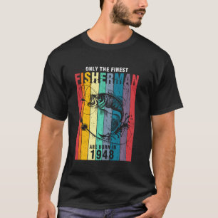 T-shirt Pêcheur 1948 73e anniversaire Vintage 1948