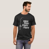 T-shirt Pêcheur avec canne à pêche (Devant entier)