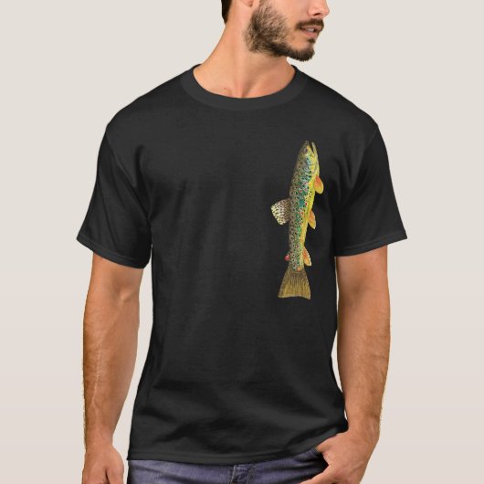 T-shirt Pêcheur Brown de truites (Devant)