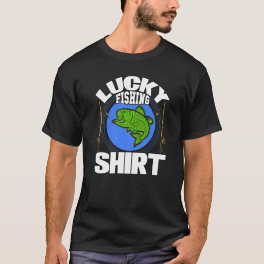 T-shirt Pêcheur chanceux Poisson (Devant)