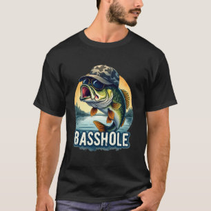 T-shirt Pêcheur de bass idiot Papa pêche drôle